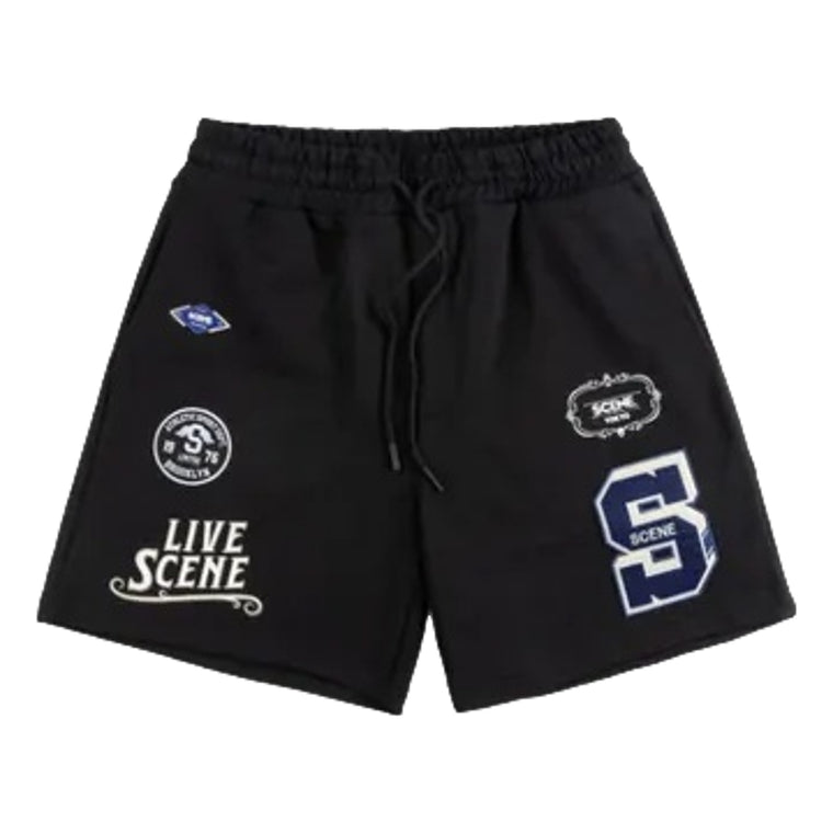 SCENE BY ICE FIRE SHORT PANTS (EMB) LOGO-BLACK