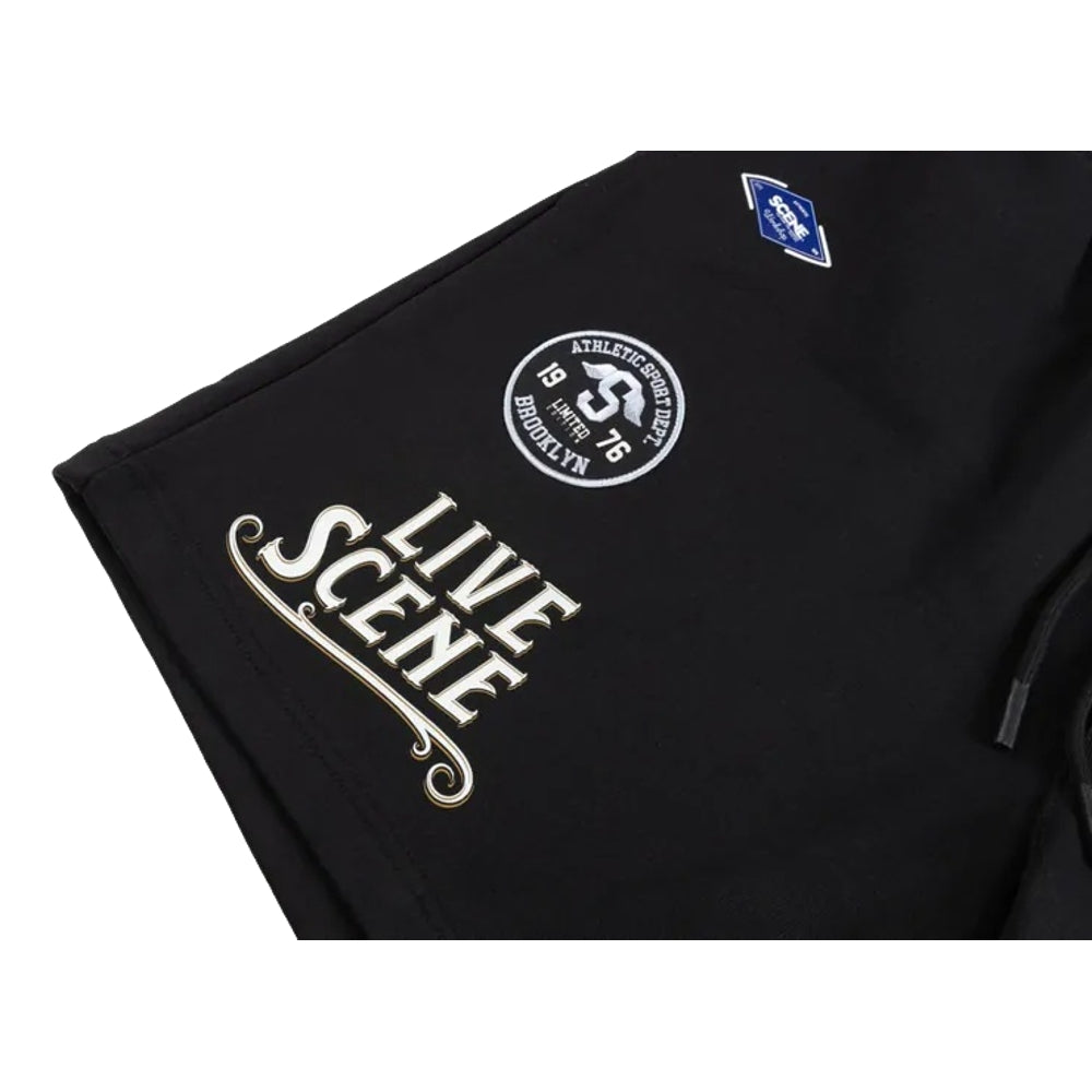 SCENE BY ICE FIRE SHORT PANTS (EMB) LOGO-BLACK