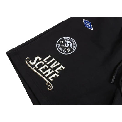 SCENE BY ICE FIRE SHORT PANTS (EMB) LOGO-BLACK
