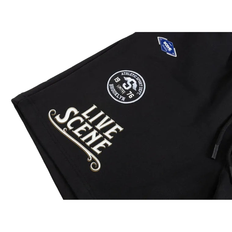 SCENE BY ICE FIRE SHORT PANTS (EMB) LOGO-BLACK