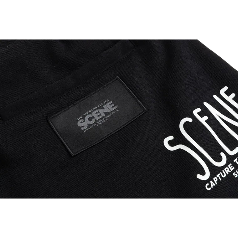 SCENE BY ICE FIRE SHORT PANTS (EMB) LOGO-BLACK
