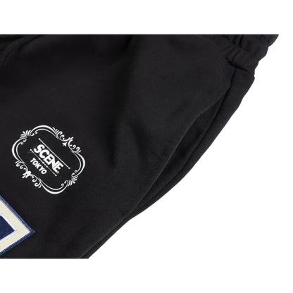SCENE BY ICE FIRE SHORT PANTS (EMB) LOGO-BLACK