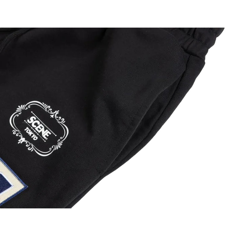 SCENE BY ICE FIRE SHORT PANTS (EMB) LOGO-BLACK