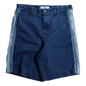 FUNDAMENTAL SIDE OBI SHORT PANTS 3YR WASH-INDIGO