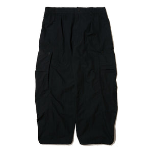 OPEN DIALOGUE SIDE POCKET NYLON PANTS-BLACK