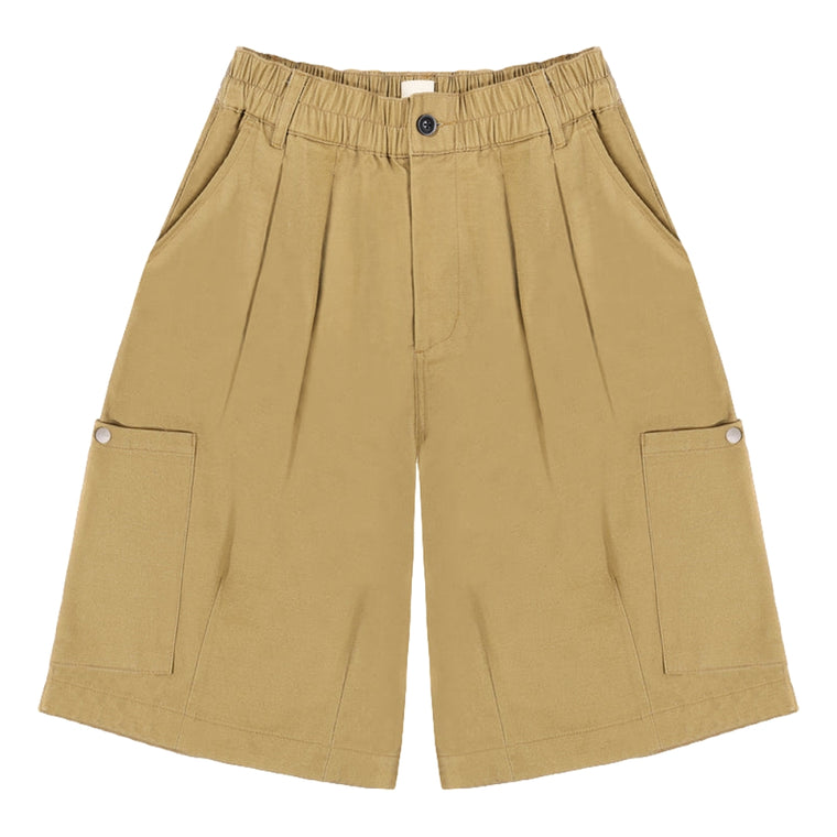 A[S]USL SIDE POCKETS BALLOON SHORTS-BEIGE