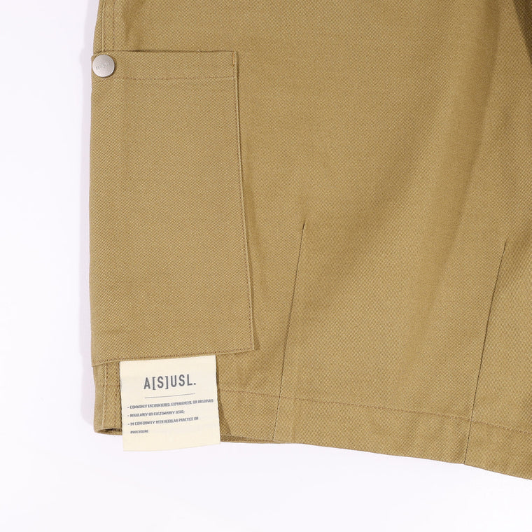 A[S]USL SIDE POCKETS BALLOON SHORTS-BEIGE