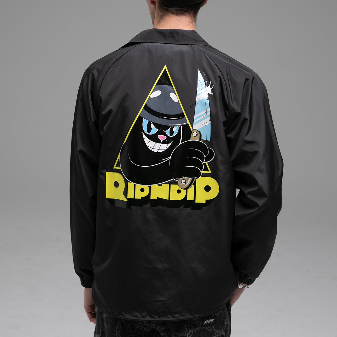 RIPNDIP SLICE AND DICE COACHES JACKET-BLACK