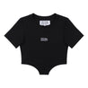 NEUTRAL SOCIETY SMALL LOGO BODYSUIT TEE-BLACK