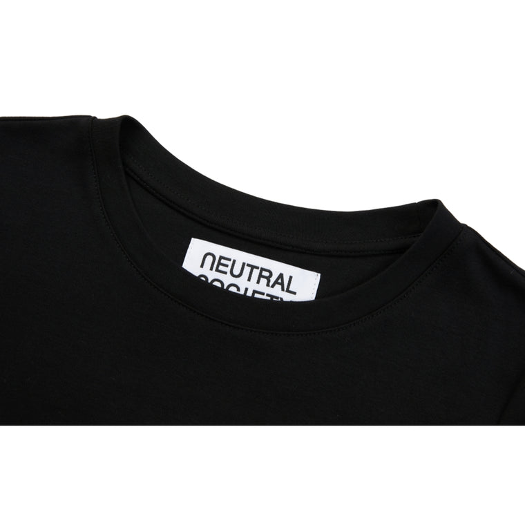 NEUTRAL SOCIETY SMALL LOGO BODYSUIT TEE-BLACK