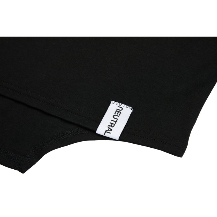 NEUTRAL SOCIETY SMALL LOGO BODYSUIT TEE-BLACK