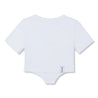 NEUTRAL SOCIETY SMALL LOGO BODYSUIT TEE-WHITE