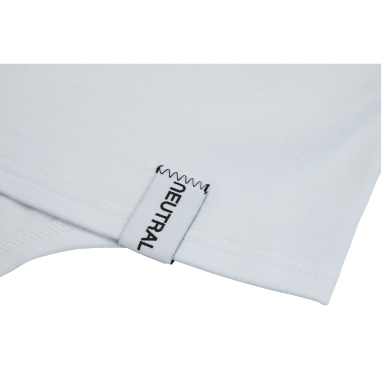 NEUTRAL SOCIETY SMALL LOGO BODYSUIT TEE-WHITE