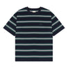A[S]USL SMALL LOGO BORDER TEE-NAVY STRIPES