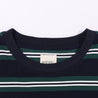 A[S]USL SMALL LOGO BORDER TEE-NAVY STRIPES