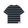 A[S]USL SMALL LOGO BORDER TEE-NAVY STRIPES