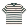 A[S]USL SMALL LOGO BORDER TEE-WHITE STRIPES