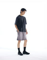 NINE POINT NINE SMALL LOGO S/S TEE-WASHED GREY