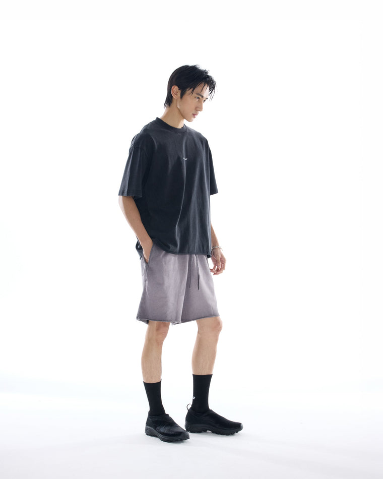 NINE POINT NINE SMALL LOGO S/S TEE-WASHED PURPLE