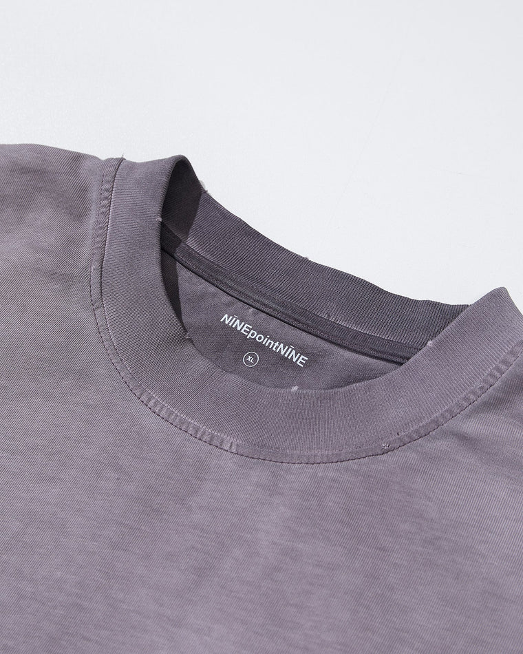 NINE POINT NINE SMALL LOGO S/S TEE-WASHED PURPLE