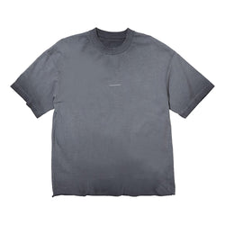 NINE POINT NINE SMALL LOGO S/S TEE-WASHED GREY