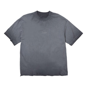 NINE POINT NINE SMALL LOGO S/S TEE-WASHED GREY