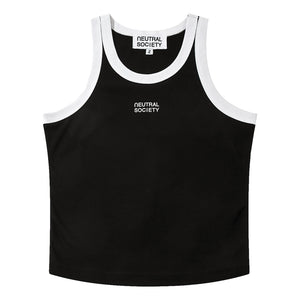 NEUTRAL SOCIETY SMALL LOGO TANK TOP-BLACK