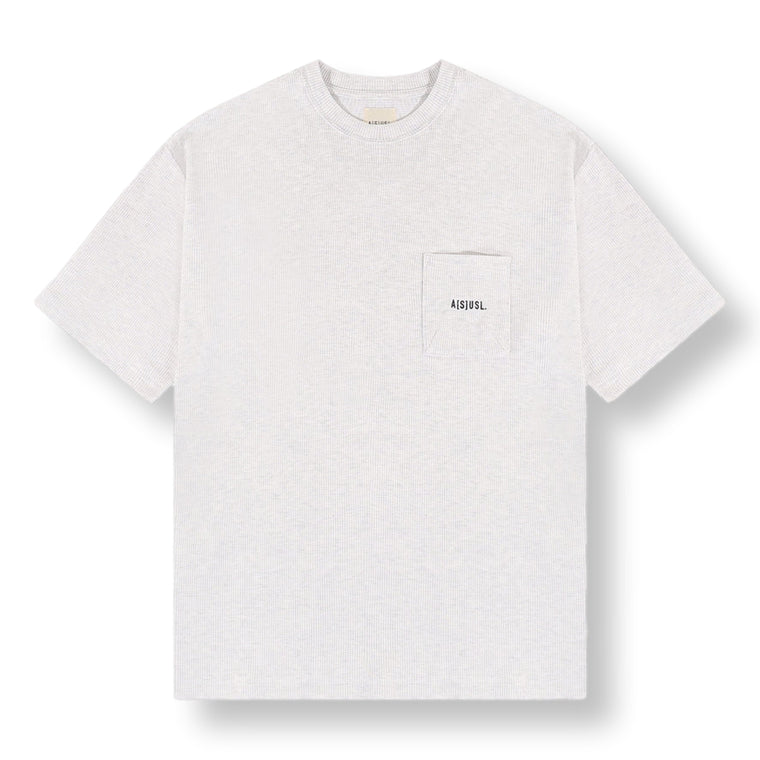 A[S]USL SMALL LOGO WAFFLE TEE-LIGHT GREY