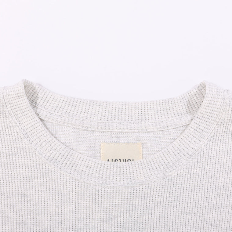 A[S]USL SMALL LOGO WAFFLE TEE-LIGHT GREY