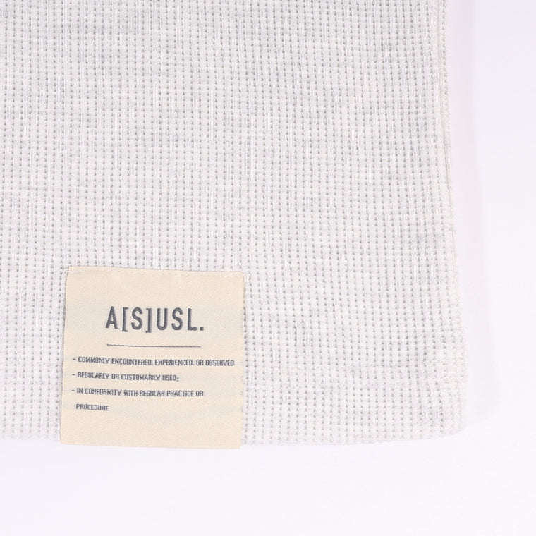 A[S]USL SMALL LOGO WAFFLE TEE-LIGHT GREY