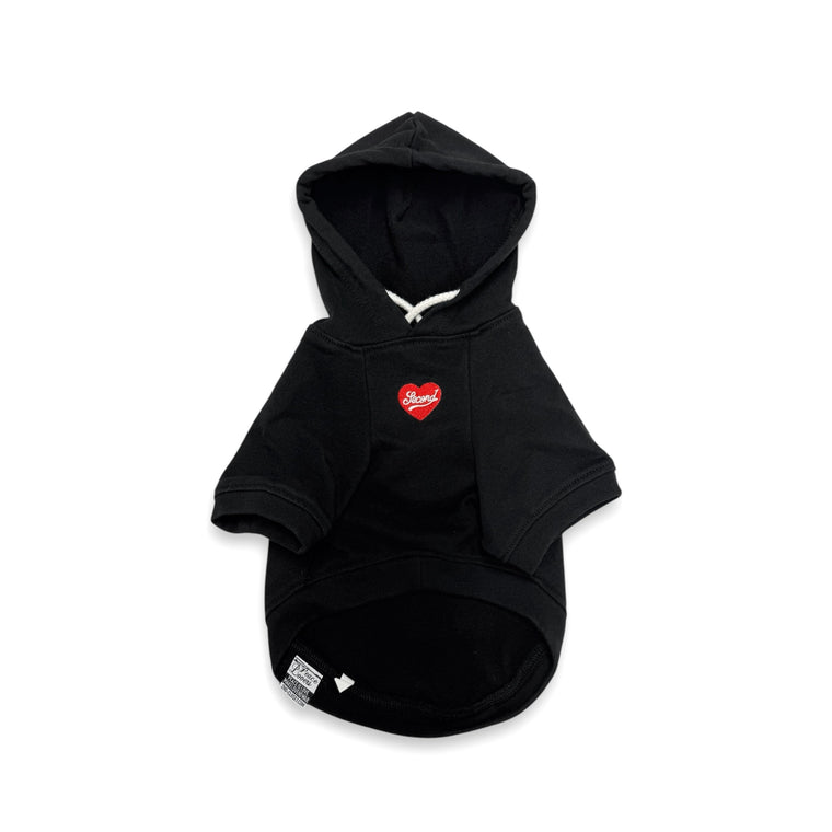 2ND CLOSET "SMILEY FACE" PRINTED PET HOODY-BLACK