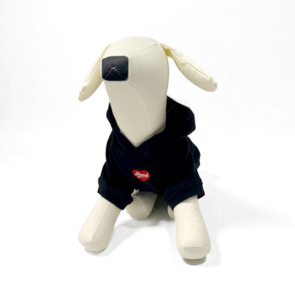 2ND CLOSET "SMILEY FACE" PRINTED PET HOODY-BLACK