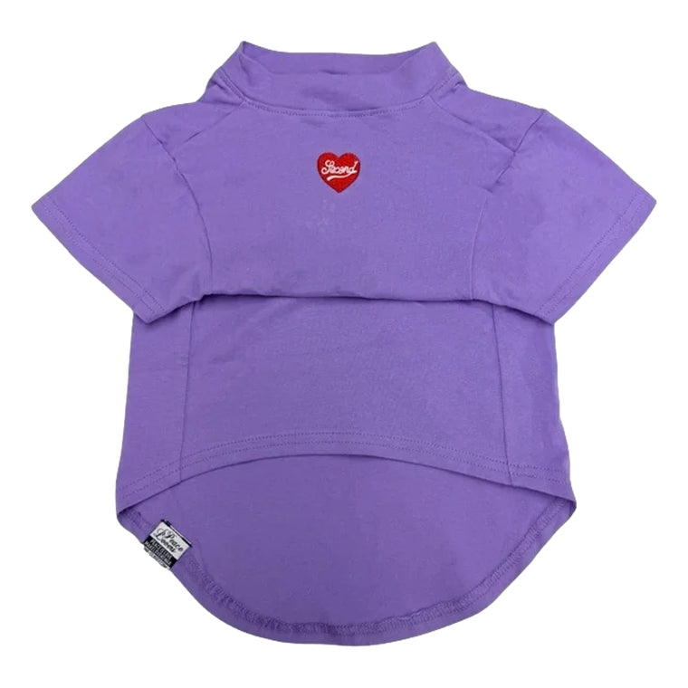 2ND CLOSET "SMILEY FACE" PRINTED PET T-SHIRT-PURPLE