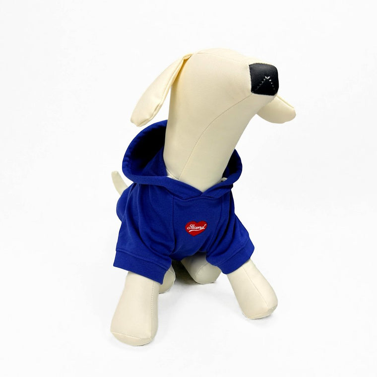 2ND CLOSET "SMILEY FACE" PRINTED PET HOODY-BLUE