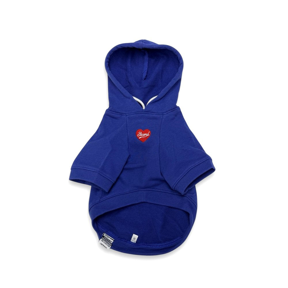 2ND CLOSET "SMILEY FACE" PRINTED PET HOODY-BLUE
