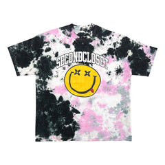 2ND CLOSET SMILEY LOGO TIEDYE PRINTED T-SHIRT-TIEDYE