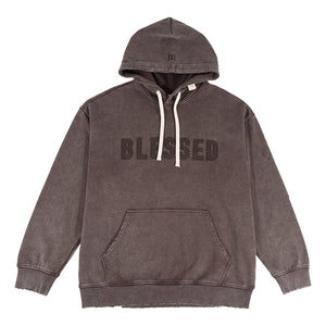 A[S]USL SNOW WASH BLESSED HOODIE-CHARCOAL