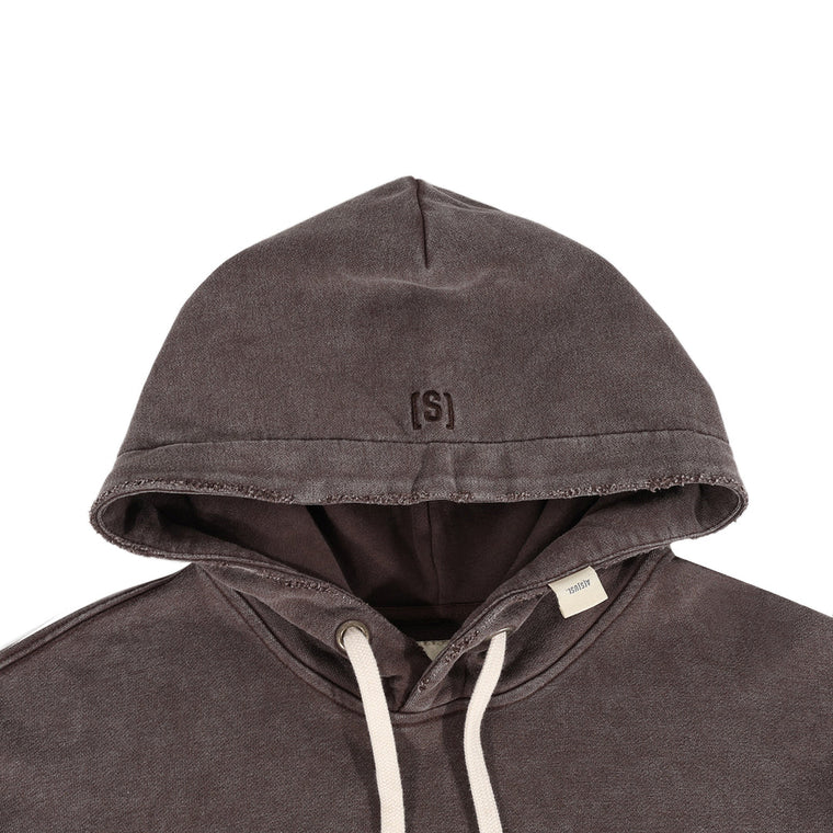 A[S]USL SNOW WASH BLESSED HOODIE-CHARCOAL