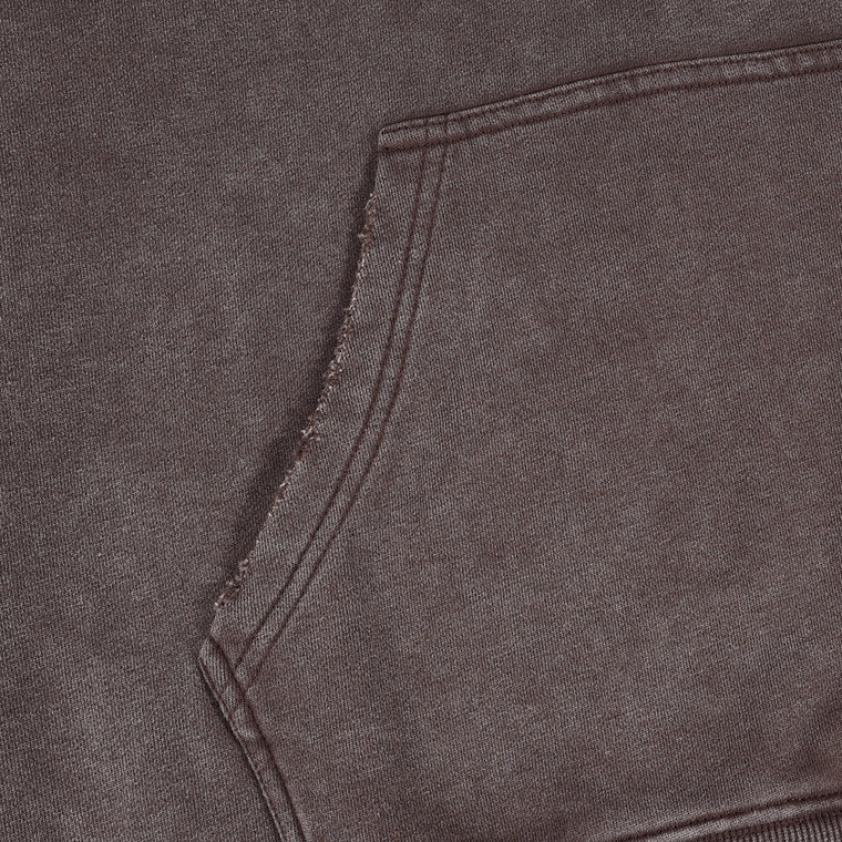 A[S]USL SNOW WASH BLESSED HOODIE-CHARCOAL