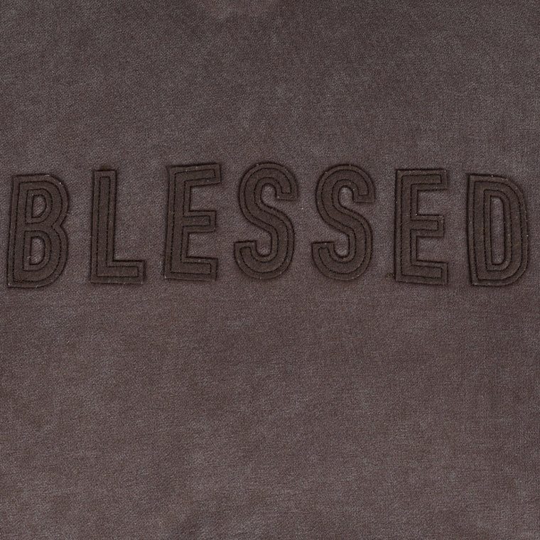A[S]USL SNOW WASH BLESSED HOODIE-CHARCOAL