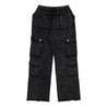 NEUTRAL SOCIETY SNOW WASH CARGO SWEAT PANTS-BLACK