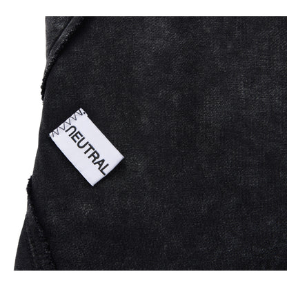 NEUTRAL SOCIETY SNOW WASH CARGO SWEAT PANTS-BLACK