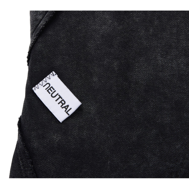 NEUTRAL SOCIETY SNOW WASH CARGO SWEAT PANTS-BLACK