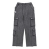 NEUTRAL SOCIETY SNOW WASH CARGO SWEAT PANTS-DARK GREY