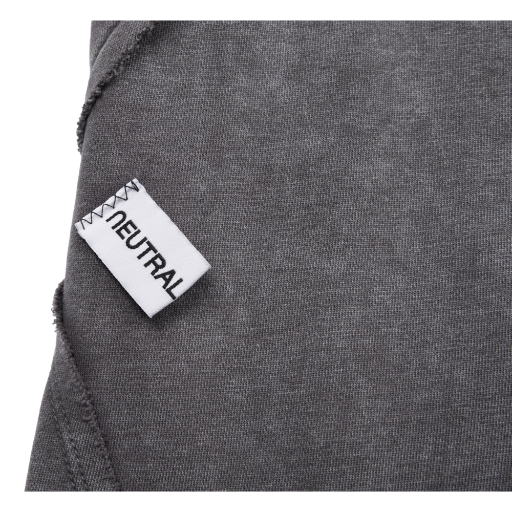 NEUTRAL SOCIETY SNOW WASH CARGO SWEAT PANTS-DARK GREY