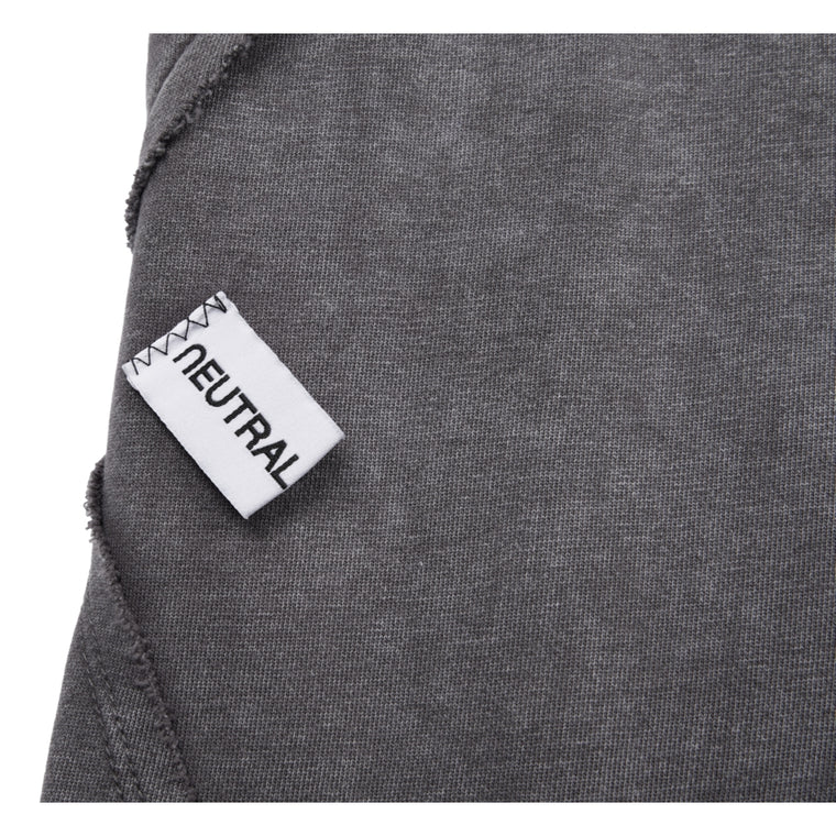 NEUTRAL SOCIETY SNOW WASH CARGO SWEAT PANTS-DARK GREY