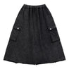 NEUTRAL SOCIETY SNOW WASH CARGO SWEAT SKIRT-BLACK