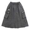 NEUTRAL SOCIETY SNOW WASH CARGO SWEAT SKIRT-DARK GREY