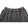 NEUTRAL SOCIETY SNOW WASH CARGO SWEAT SKIRT-DARK GREY