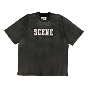 SCENE BY ICE FIRE SNOW WASHED TEE // 006-BLACK